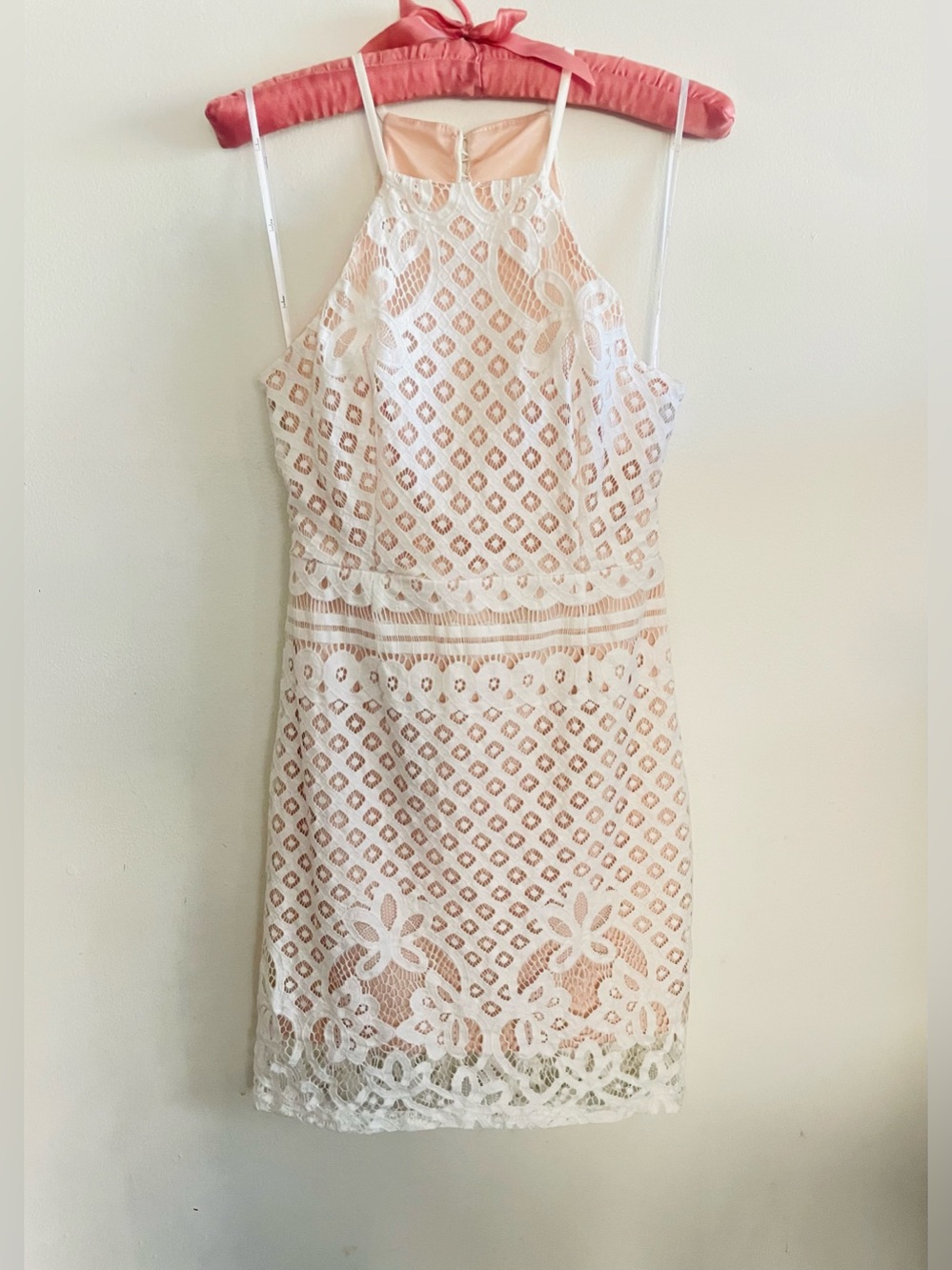 Lulus Lace Dress Steal A Kiss Mini Sleeveless Open Back Sz M - Picture 5 of 6